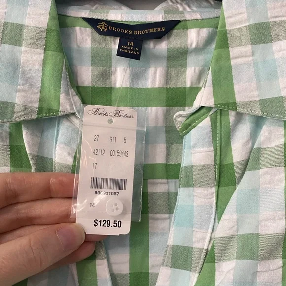 NWT Brooks Brothers plaid dress 14 - Picture 3 of 7